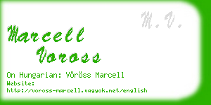 marcell voross business card