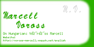 marcell voross business card